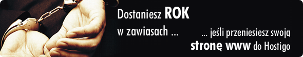 Dostaniesz ROK w zawiasach ... jeśli przeniesiesz swoją stronę www do hostigo